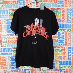 Sabrina Carpenter T Shirt Size L NWT Black Red Graphic New With Tags